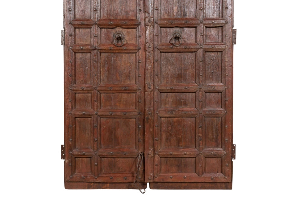 Biscottini Porta portone in legno massello e ferro da interno o da esterno vecchia e antica medievale scorrevole