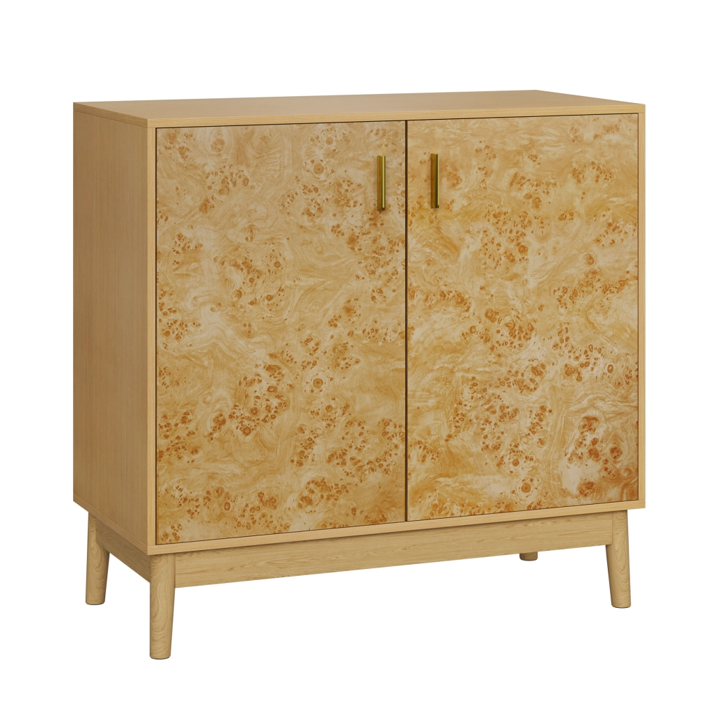 Armadio Buffet in Legno Massello con Ripiani Regolabili Multiuso ¨C MINIMAL ¨C Bianco