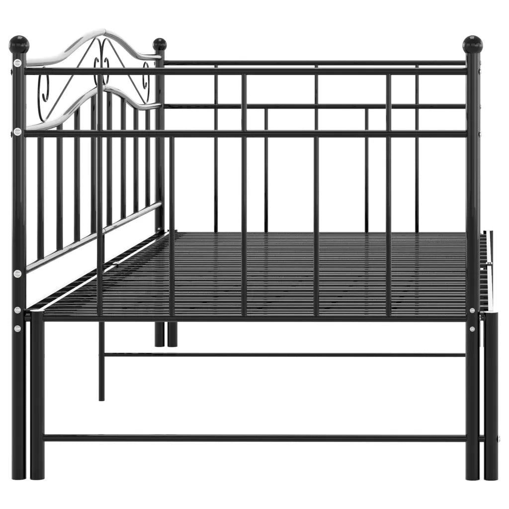 Telaio Divano letto | Sof¨¤ letto | Letto singolo Estraibile Nero in Metallo 90x200 cm