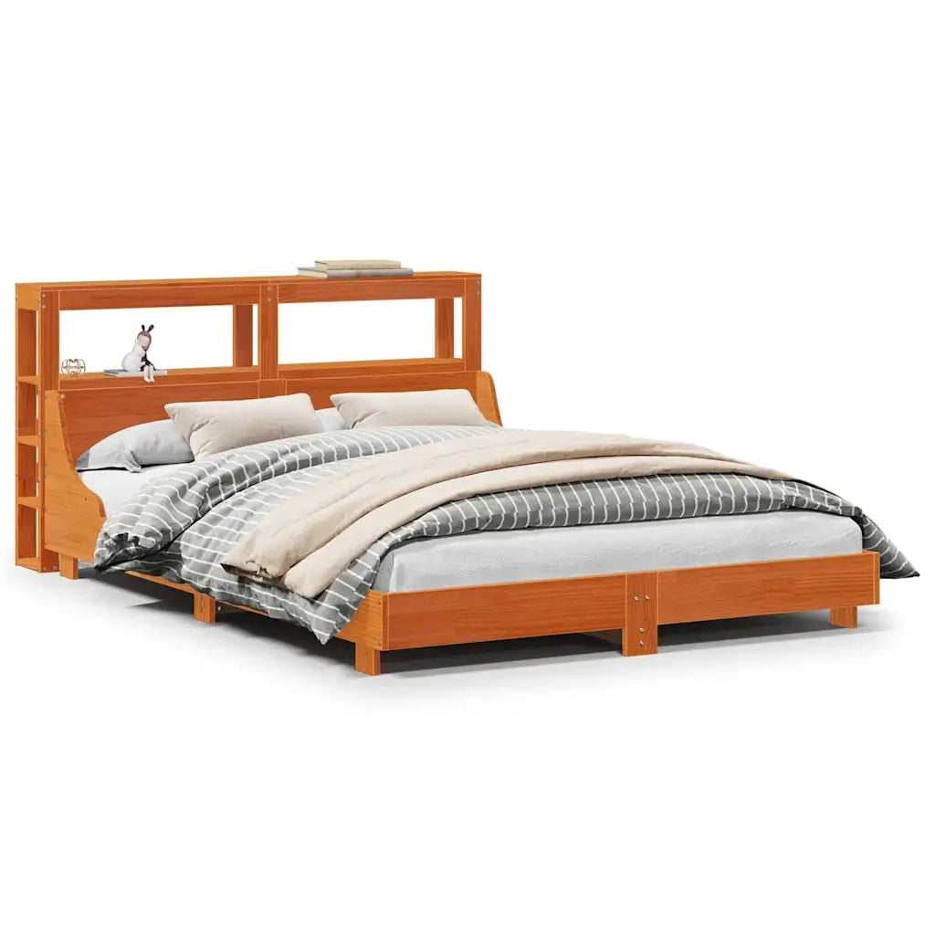 Letto senza Materasso Marrone Cera 160x200 cm in Legno di Pino 3306416