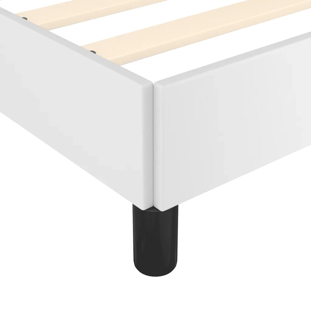 Giroletto senza Materasso-Struttura Letto Bianco 120x190 cm Similpelle 988071