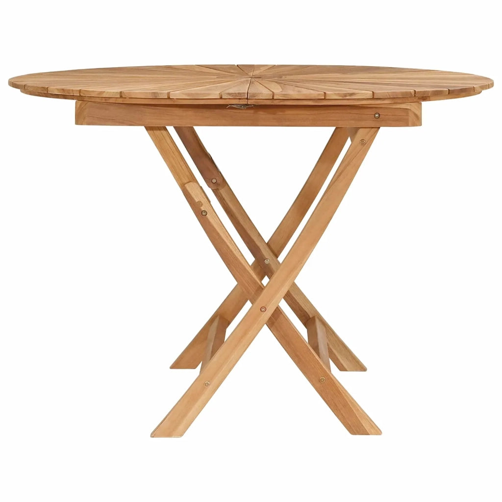 Tavolo da Giardino Pieghevole Naturale Ø 110 x 75 cm 42028987