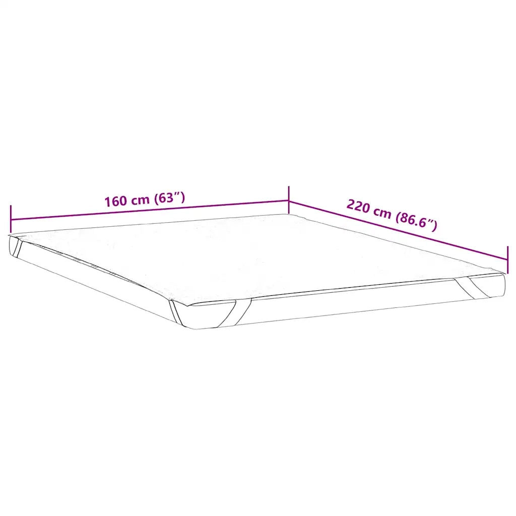 vidaXL Coprimaterasso Bianco 160x220 cm Impermeabile