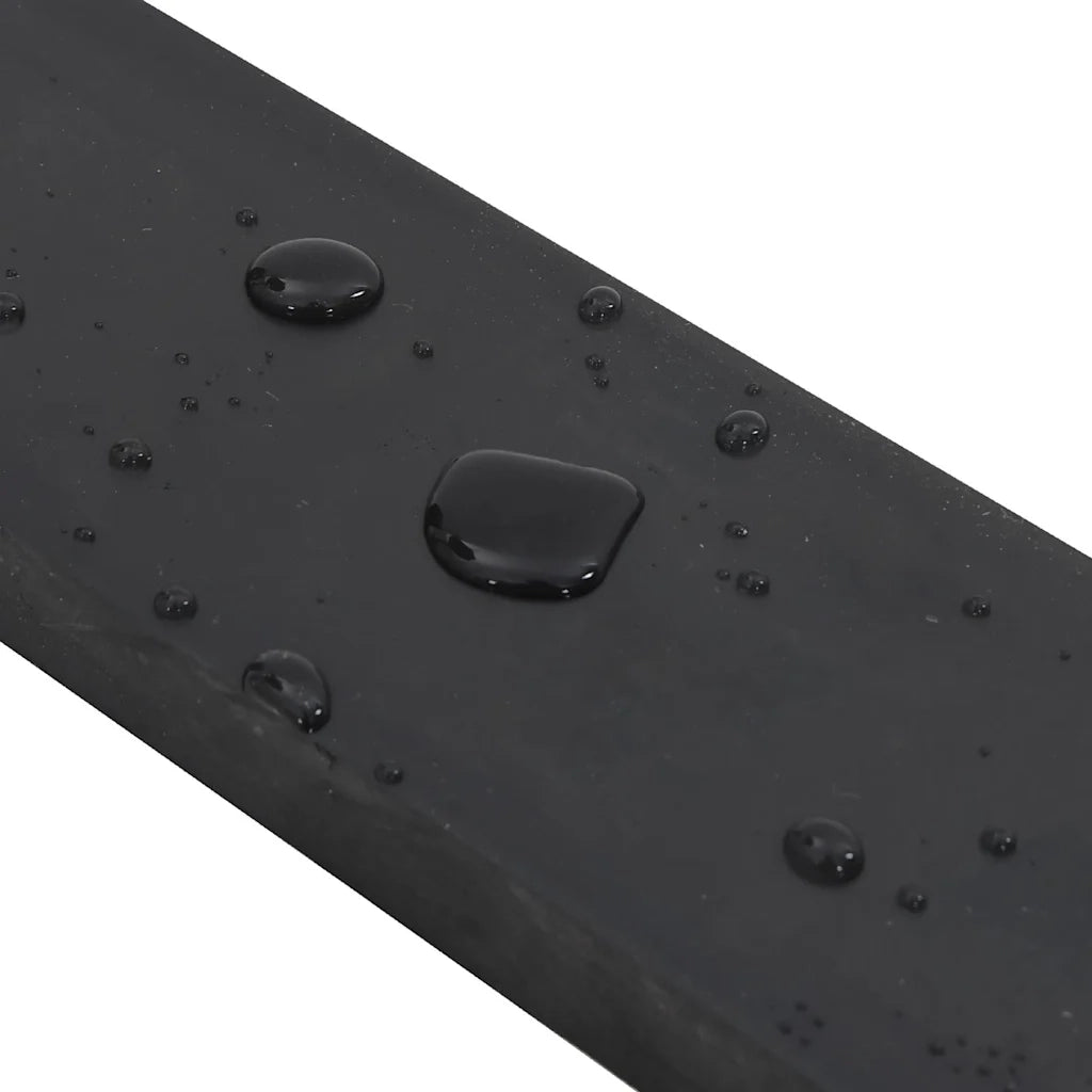 vidaXL Bordo in Gomma per Spazzaneve Nero 250x8x2 cm