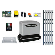 KIT COMPLETO AUTOMAZIONE CANCELLO SCORREVOLE 24V 600KG + 5M CREMAGLIERA IN NYLON