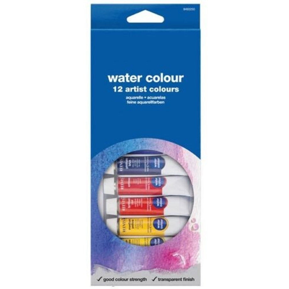 Trade Shop - Set 12 Tubi Tubetti Acquerelli Acquerello Acrilici Pittura Colori 12ml -