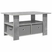 Tavolino da salotto | Tavolino da caff¨¨ | Tavolino da Soggiorno con cassetto Grigio cemento 77 x 55 x 42 cm