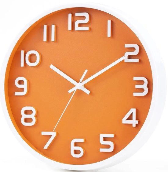 Orologio Decorativo 3D 30 cm Silenzioso, Facile da Leggere, Adatto per Casa/Kitcchen/Ufficio/School