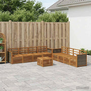 Set di divani da esterno 9 pz Naturale 3384165