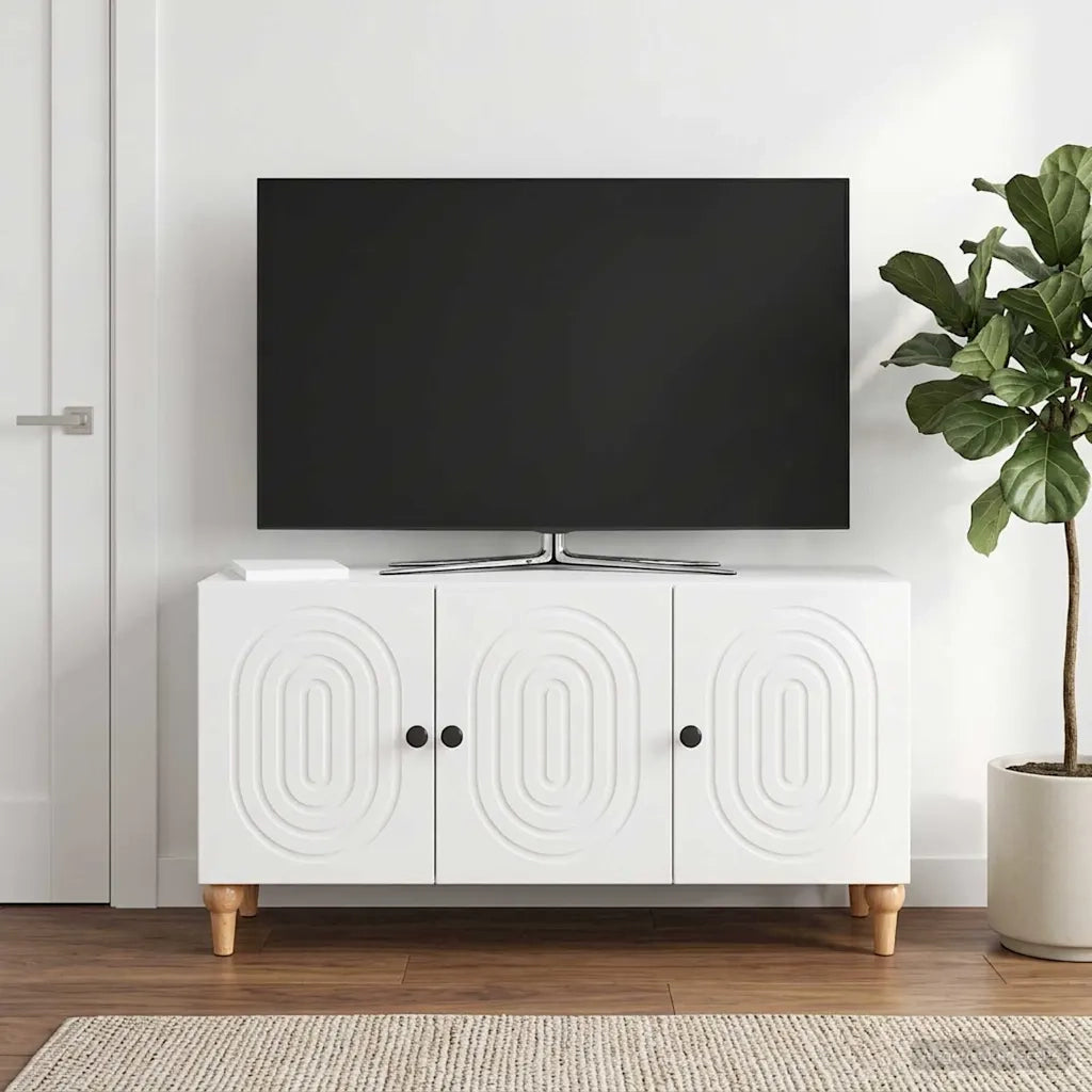 Mobile TV 99 x 34,5 x 50 cm Bianco Lucido Legno ingegnerizzato 894259