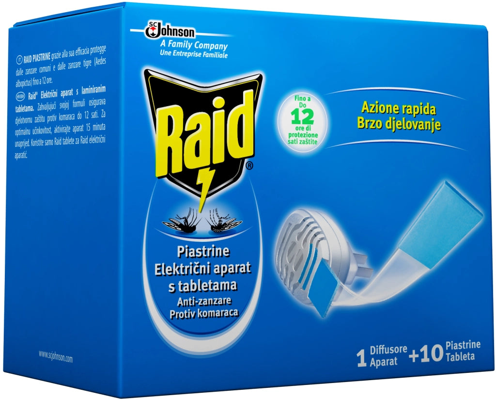 Raid RICARICA ELETTROEMANATORE 10 PIASTRINE 24.00 pz
