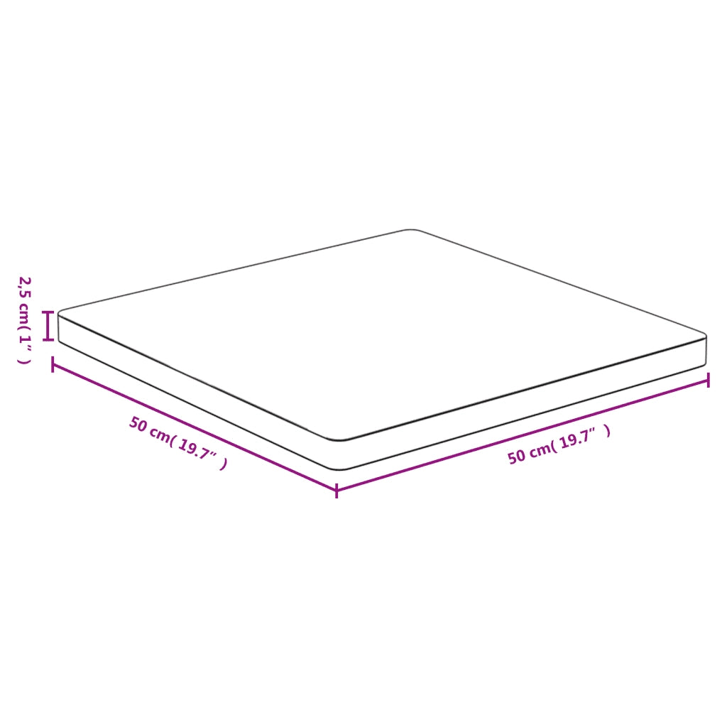 Piano del Tavolo 50x50x2,5 cm in Bambù 352699