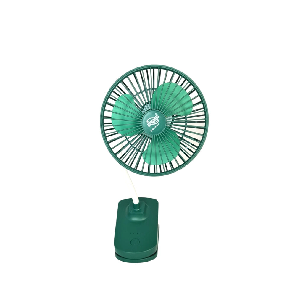 VENTILATORE RICARICABILE MORSETTO CLIP PORTATILE LUCE LED VIAGGIO TAVOLO PINZA