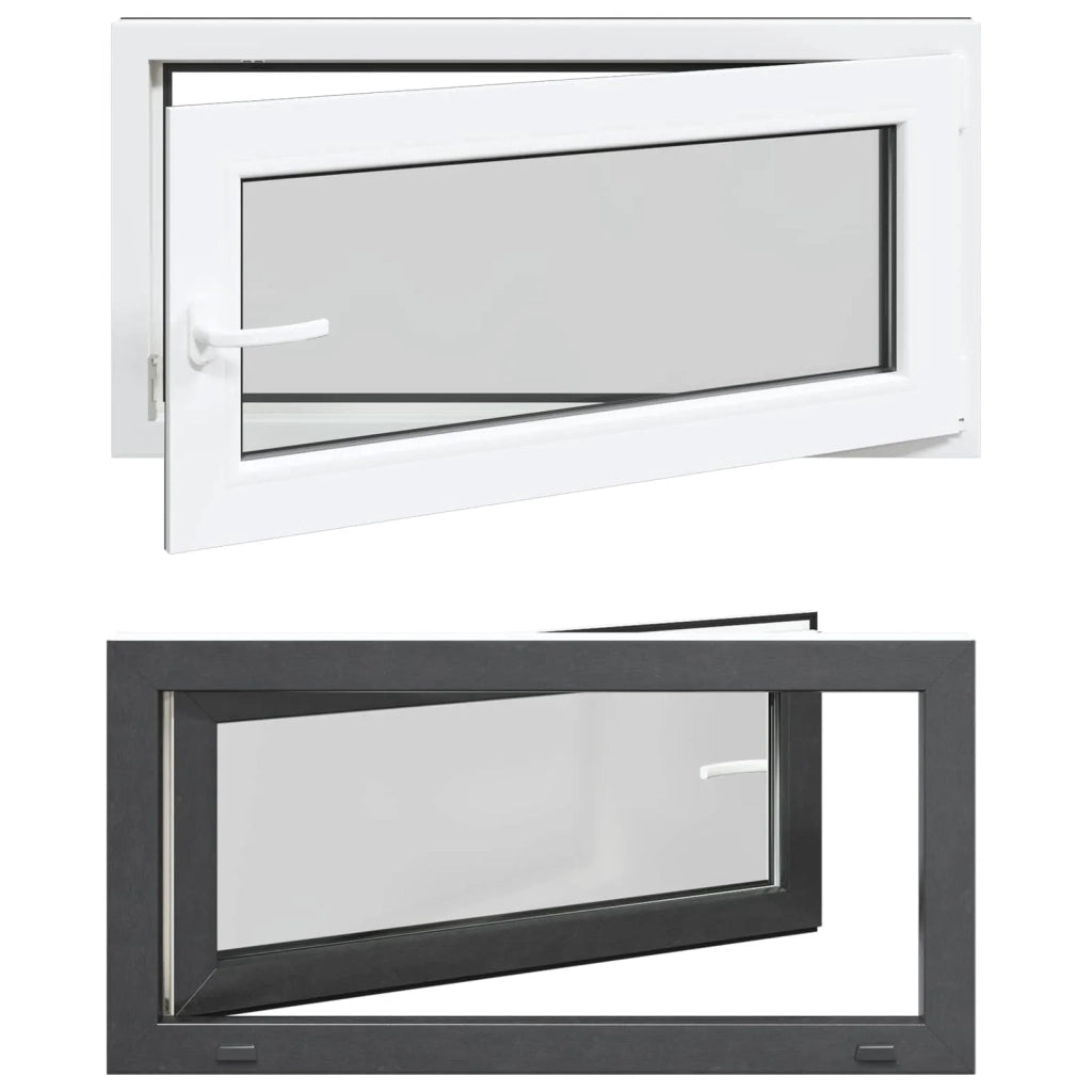 Finestra per Soffitta RISOR 100 x 50 cm PVC e Vetro Antracite CFW1340572
