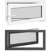 Finestra per Soffitta RISOR 100 x 50 cm PVC e Vetro Antracite CFW1340572
