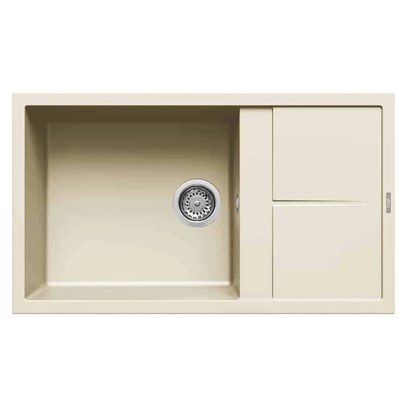 Lavello Elleci Incasso 1 vasca 86x50 Unico 410 Granitek Bianco Antico LGU41062