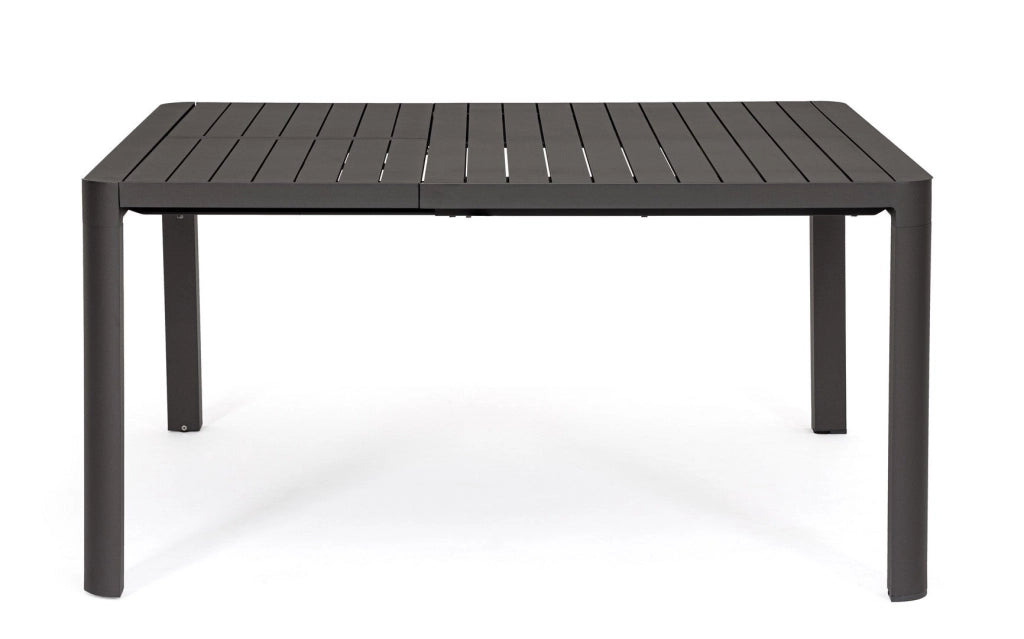 Tavolo Allungabile da Giardino 149x97/149x77.5 cm in Alluminio Kiplin Antracite