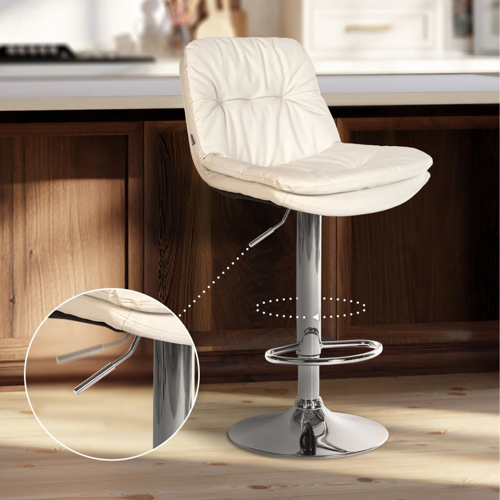 Barhocker Laurel Kunstleder chrom
