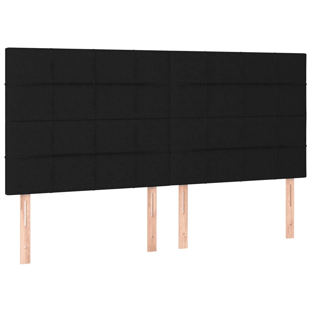 Giroletto a Molle con Materasso Nero 180x200 cm in Tessuto 3137175