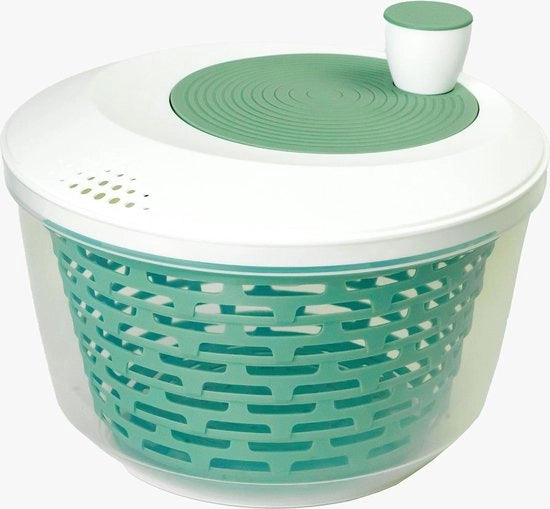 Centrifuga per insalata, capacità: 4,4 litri, altezza: 23,5 cm, materiale: plastica, BPA libero, colore: trasparente/bianco/mint verde