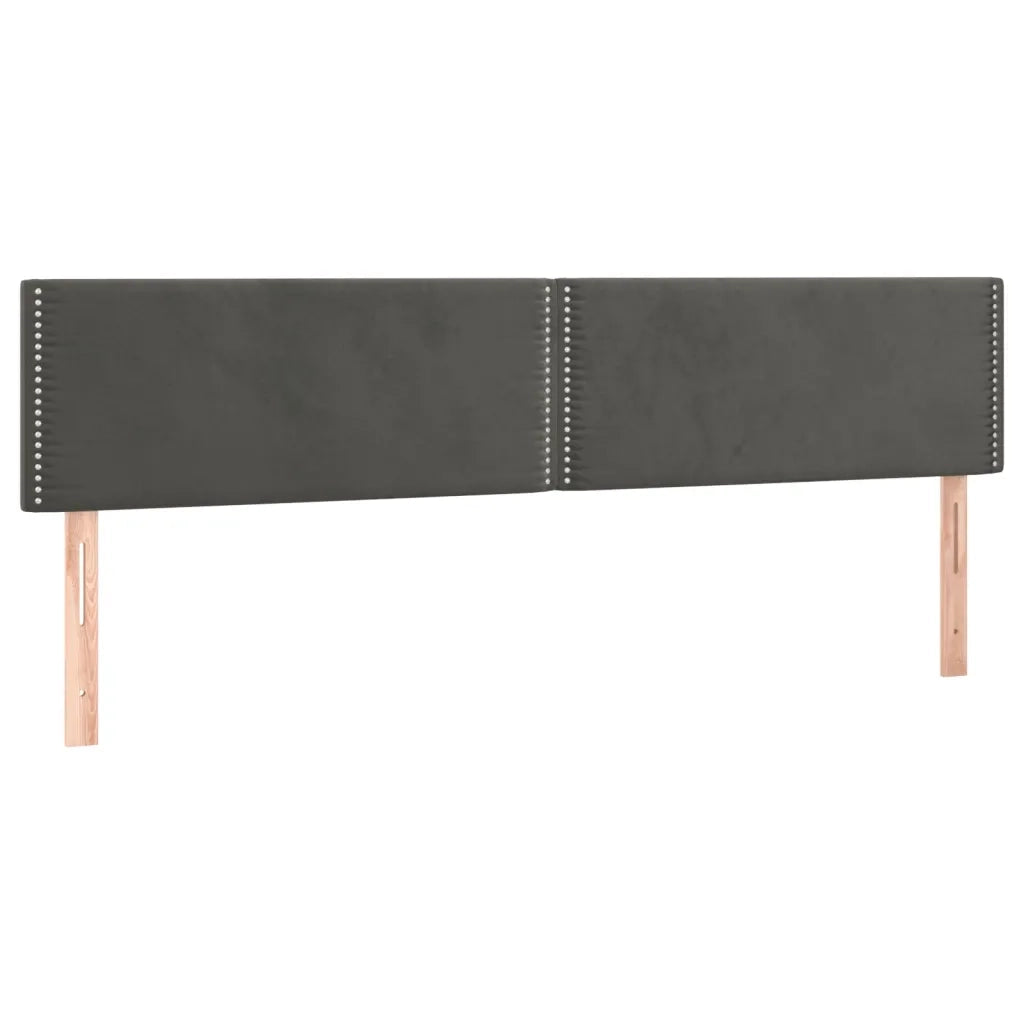 Testiere 2 pz Grigio Scuro 100x5x78/88 cm in Velluto cod mxl 38021