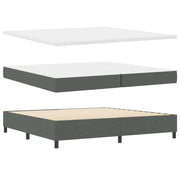 Letto a molle con strisce LED Grigio scuro 200 x 200 cm Tessuto 3342894
