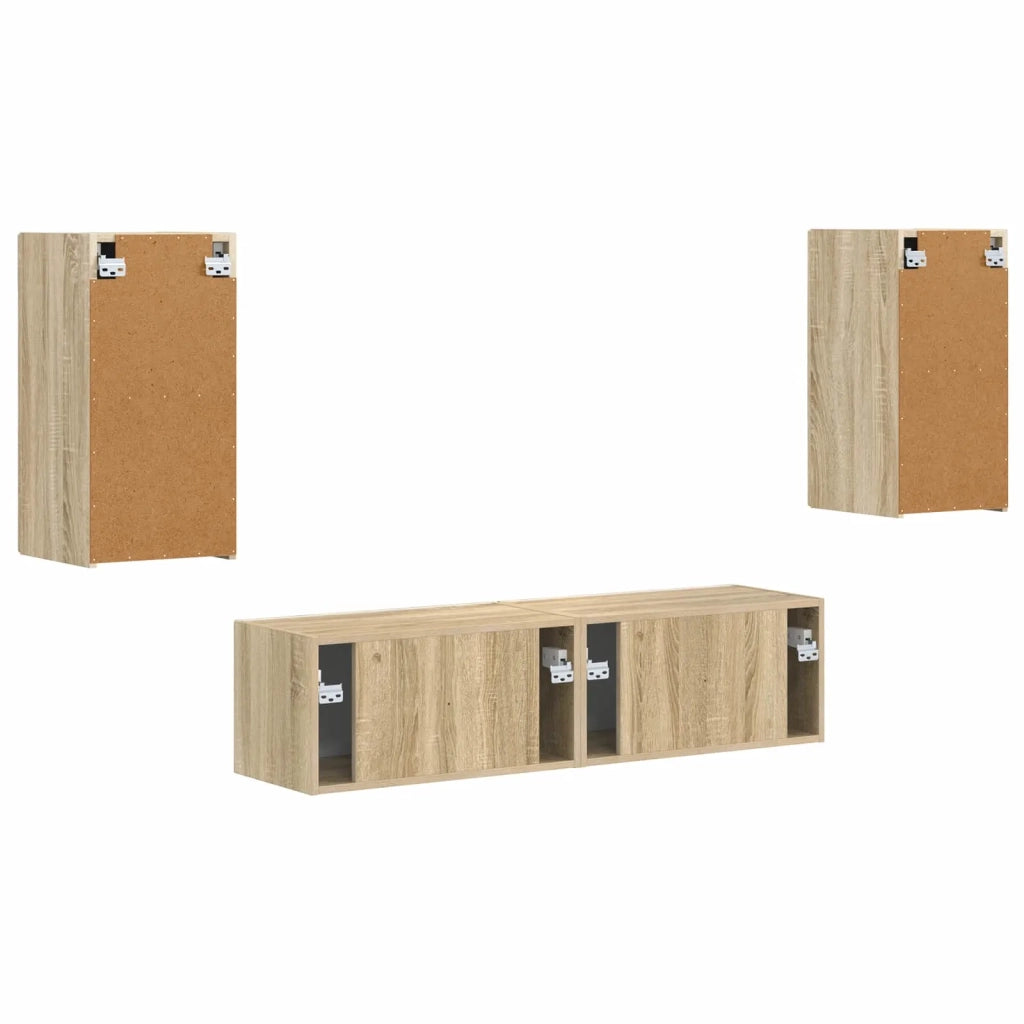 Set mobile TV 4 pcs Rovere Sonoma Legno multistrato