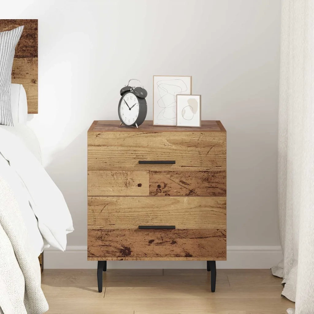 Armadio da Notte con cassetto Legno vecchio 40 x 35 x 47,5 cm 882042