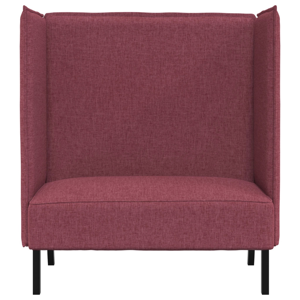 Divano Alto Rosso Vino 109x56x121 cm Tessuto