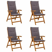 Sedie da giardino reclinabili 4 pz Naturale 3434465
