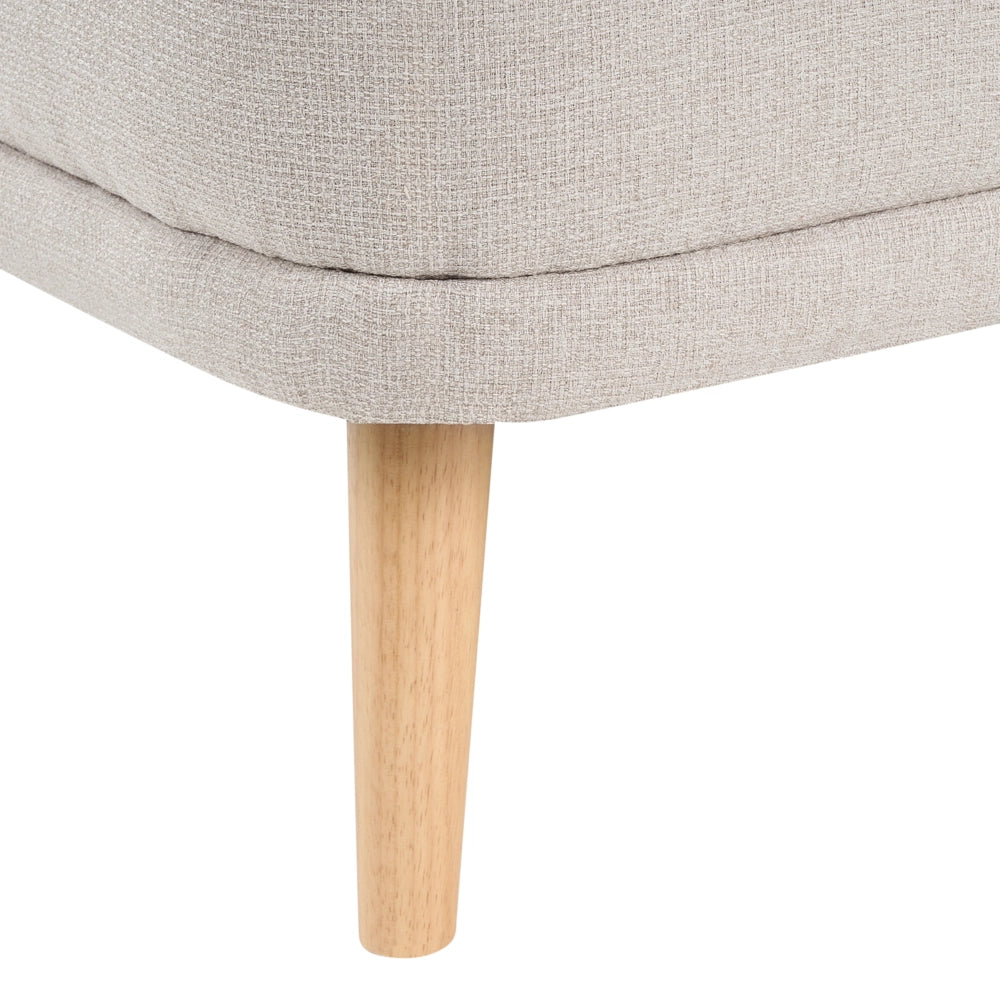 Chaise longue  a destra Tessuto poliestere beige chiaro Mobili da soggiorno tradizionali