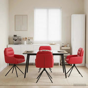 Sedie da pranzo girevoli 4 pcs Similpelle Rosso 3428261