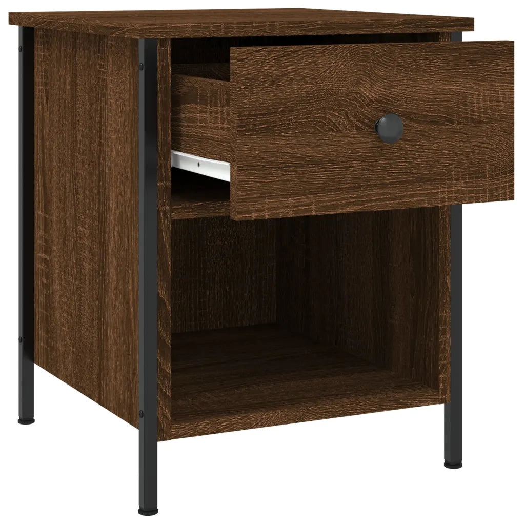 Comodini 2 pz-Set di 2 Tavolino da notte Rovere Marrone 40x42x50 cm in Legno Multistrato 997055