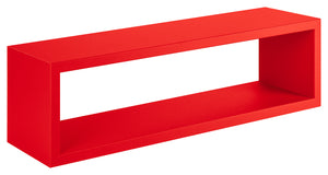 Mensola da Parete 60x18x15,5 cm in Fibra di Legno Regolo Rosso
