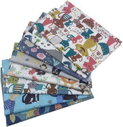Tessuto quadrato 100% cotone - Patchwork - 50 x 50 cm - 8 pezzi - Manufatto a mano - Per hobby/decorazione