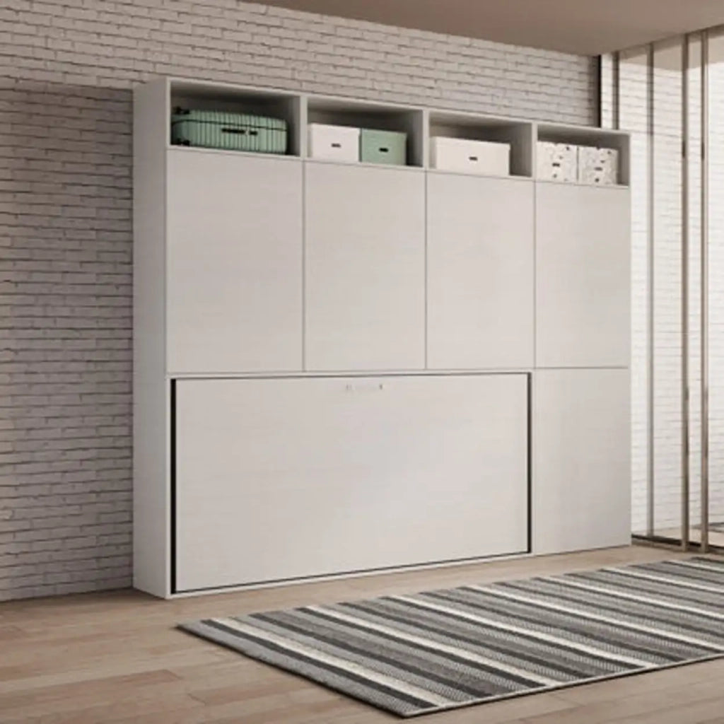 Letto singolo a scomparsa Kando comp.B bianco frassino