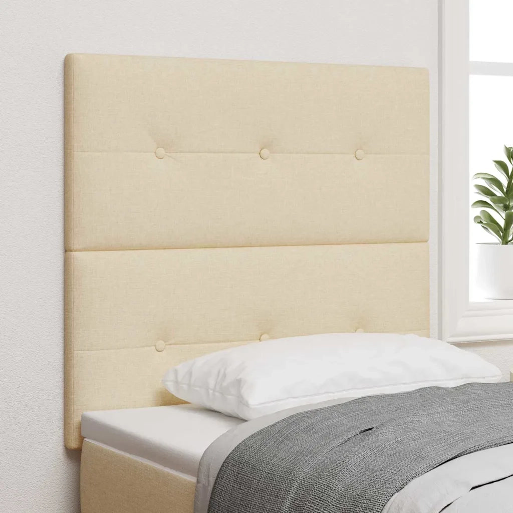 Testiera regolabile in altezza con testiera Crema 90 cm Tessuto 3337800