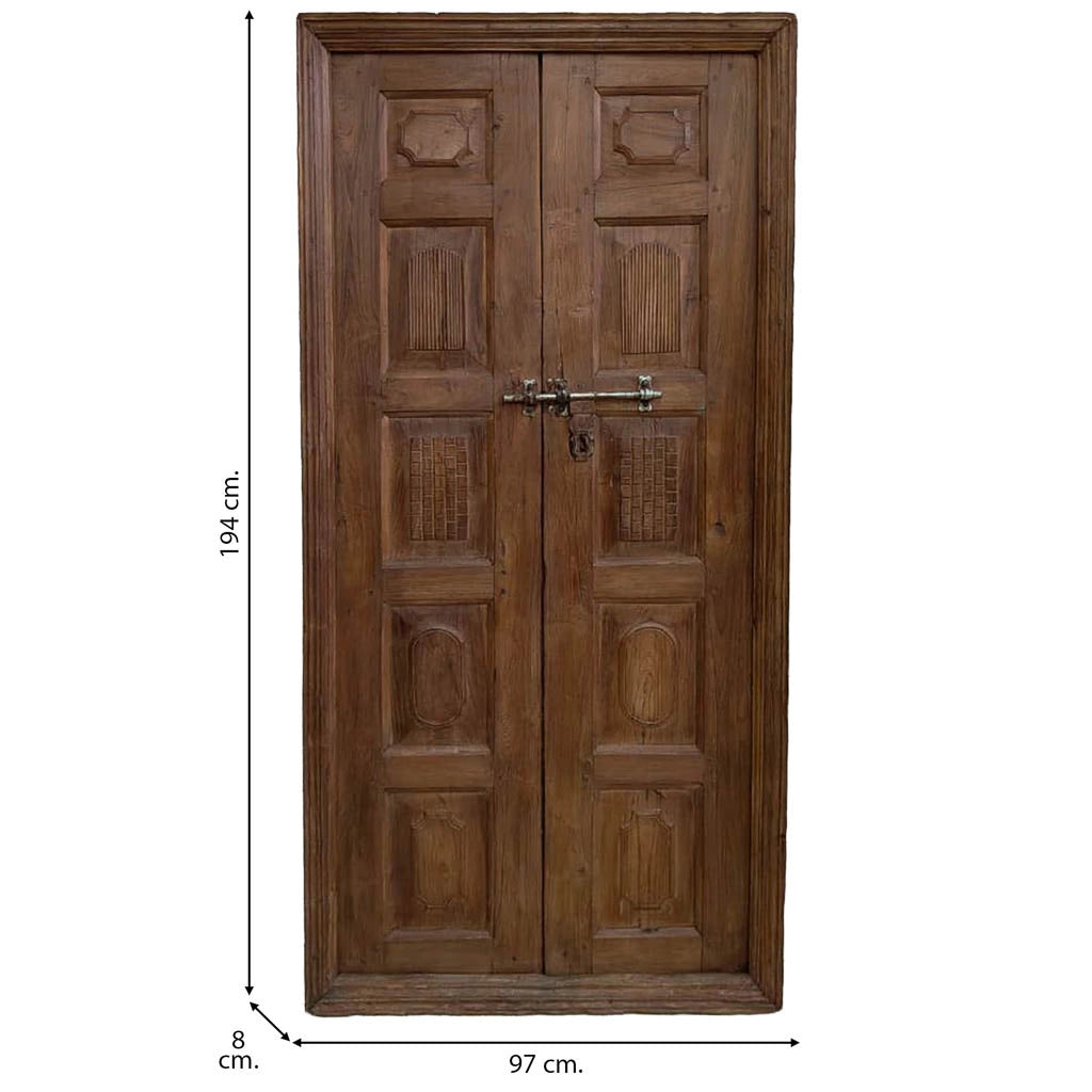 Porta in legno fatta a mano 97x8x194h cm