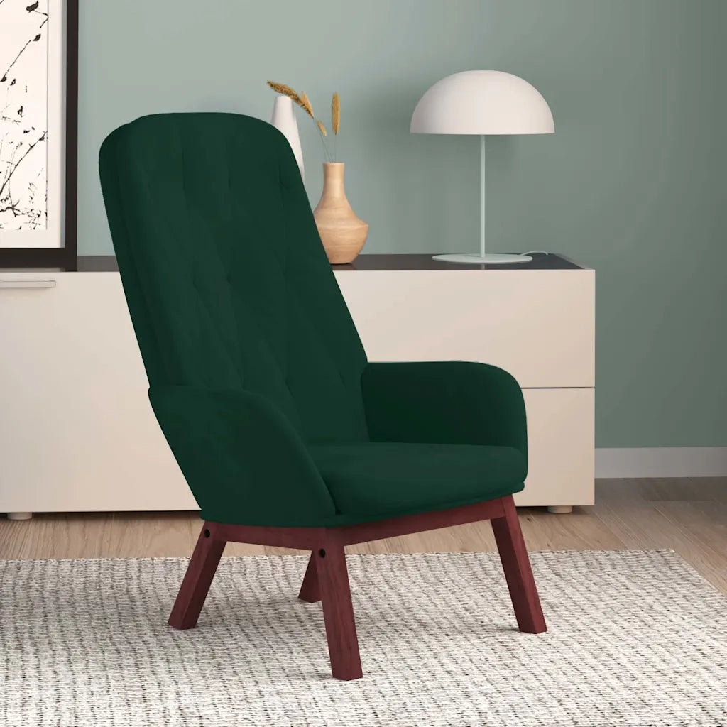 Poltrona Relax Verde Scuro in Velluto 341220