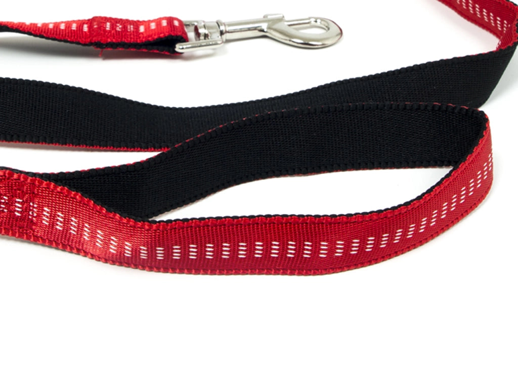 Guinzaglio Con Moschettone Per Animali Domestici Modello Color Doggy 120cm - 120cm - Rosso