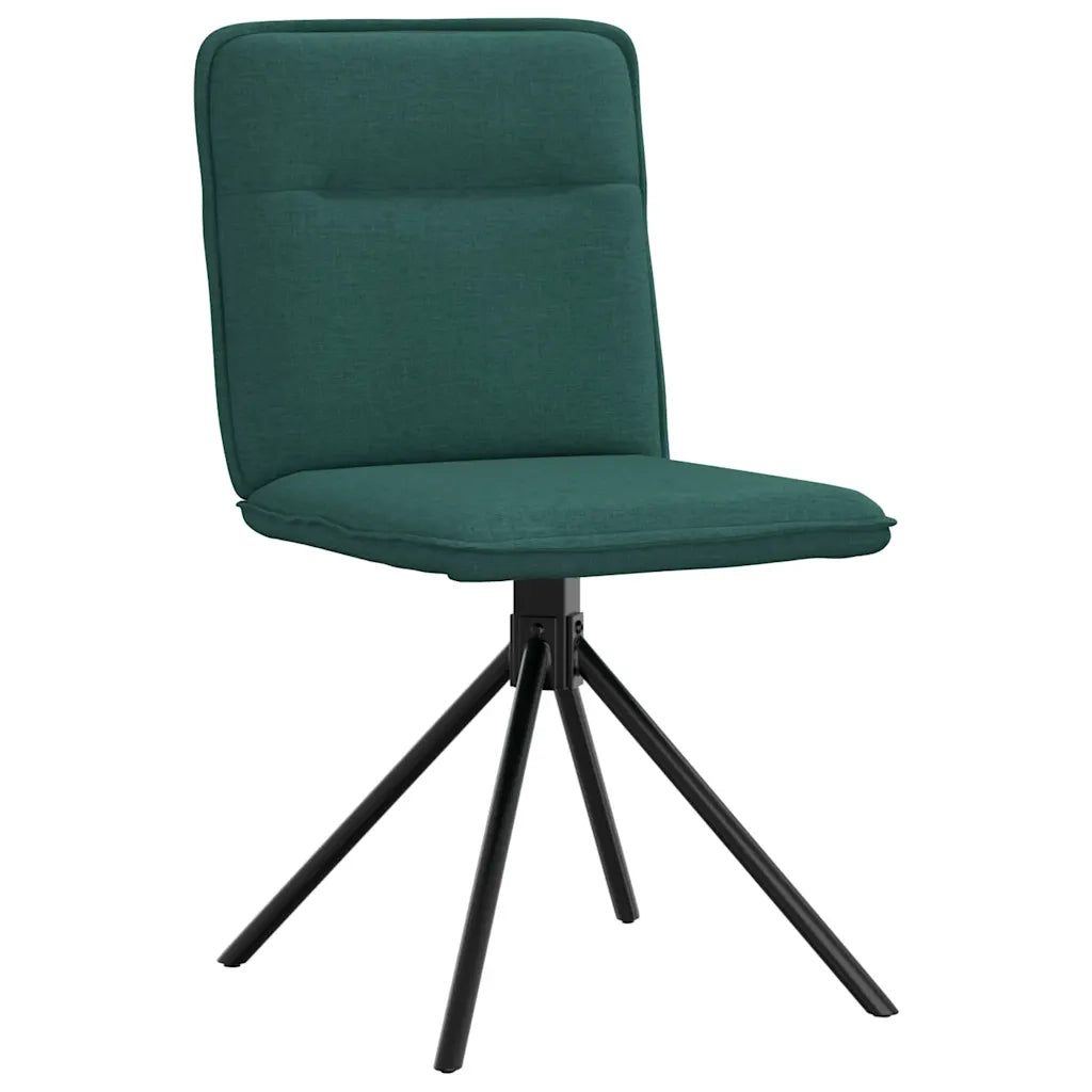 Sedie da Pranzo 2 pz Verde Scuro in Tessuto 4101237
