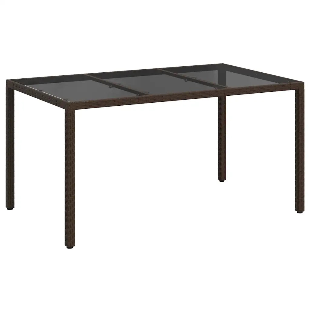 Tavolo da Giardino Marrone 150 x 90 x 75 cm polyrattan