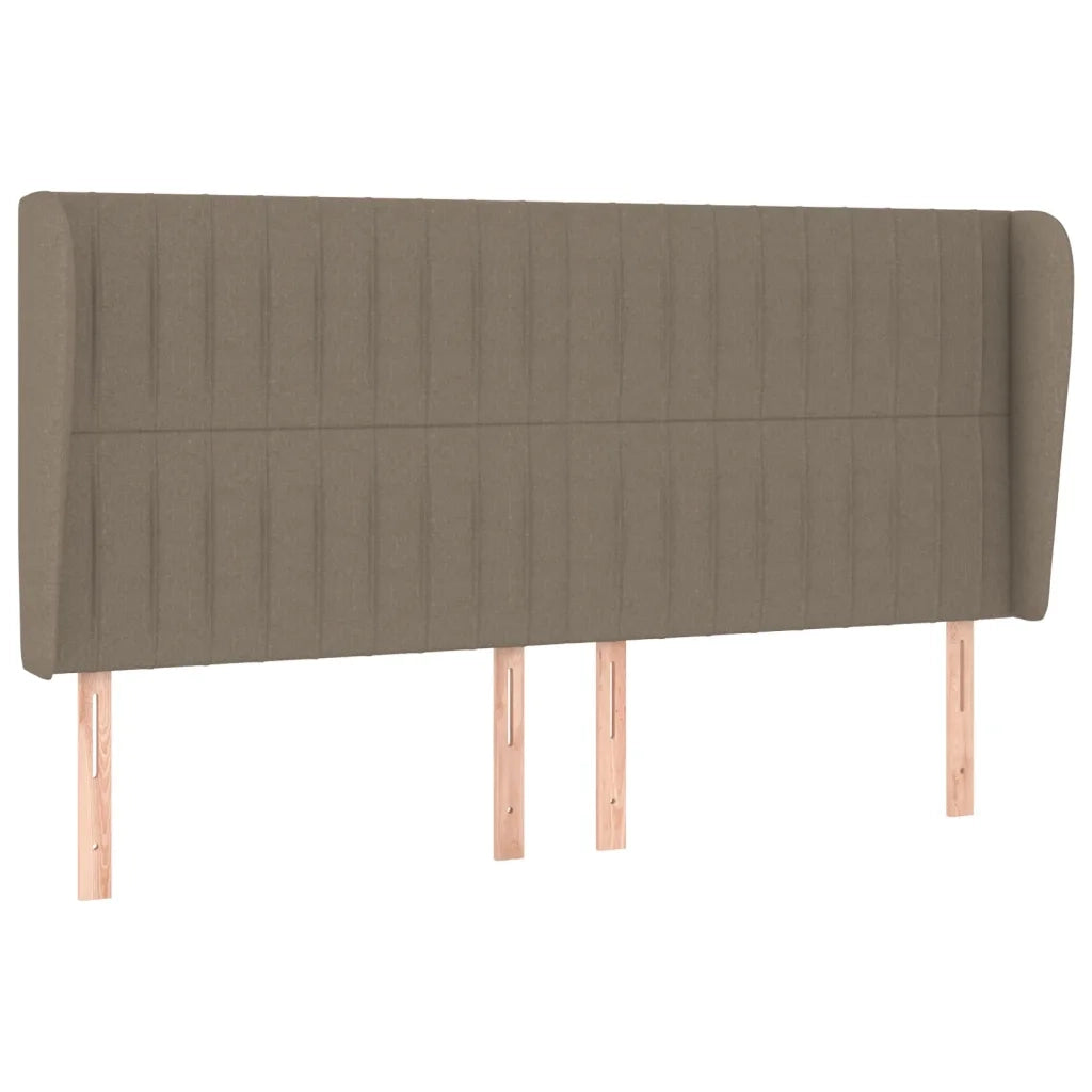 Testiera ad Orecchio-Testata con Orecchie Tortora 183x23x118/128 cm in Tessuto 217709