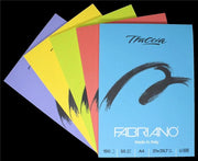 FABRIANO BLOCCO TRACCIA MADE IN ITALY 150 FOGLI 55 GR A4 MISURE 21X29,7 CM COLORI ASSORTITI