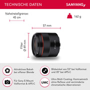 Obiettivo fotografico AF 45mm F1.8 FE & Lens-Station compatibile con l'innesto E di Sony - per full-frame e APS-C - con autofocus veloce, lunghezza focale fissa per A7C, A7 III, A6100