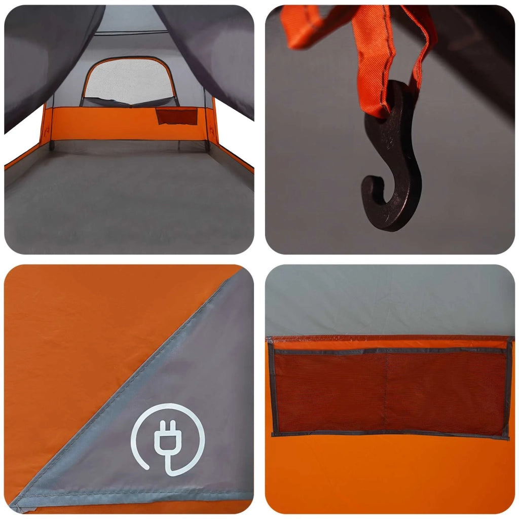 Tenda Familiare con tetto Grigio e arancione 420 x 305 x 200 cm 42028499