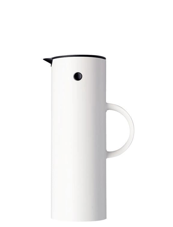 Stelton 5709846001268 960 Termoscan a doppia parete in vetro 1 L con tappo a leva e a vite colore Bianco