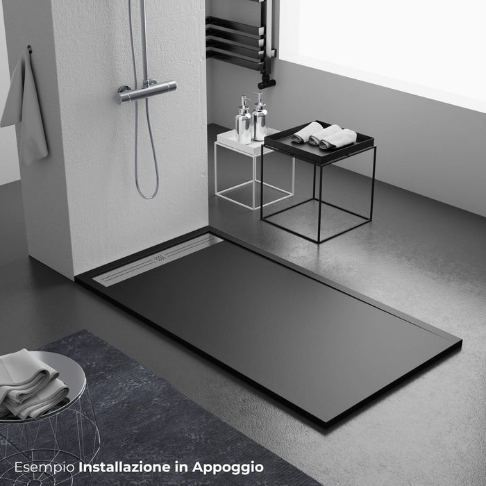 Piatto Doccia 80x120 cm in Pietra Bonussi Trivor Nero