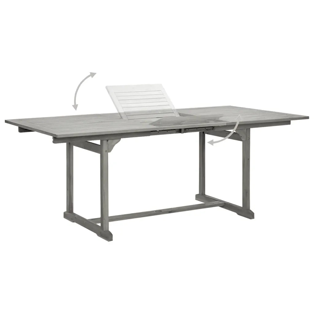 Set da Pranzo per Giardino 5 pz in Legno Massello di Acacia cod mxl 46829
