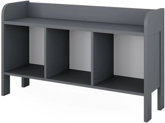 Scaffale per bambini Ajaton, Bianco, 107.2 x 63.8 cm, con scaffale per giocattoli e 3 vani aperti per riporre gli oggetti